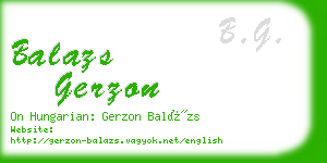 balazs gerzon business card